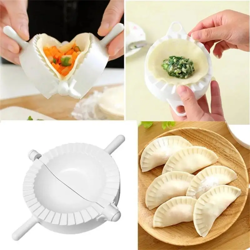 Automatic Dumpling Maker Double Heads Press Dumplings Mold Machine Empanadas Ravioli Wrappers Mould Kitchen Gadgets