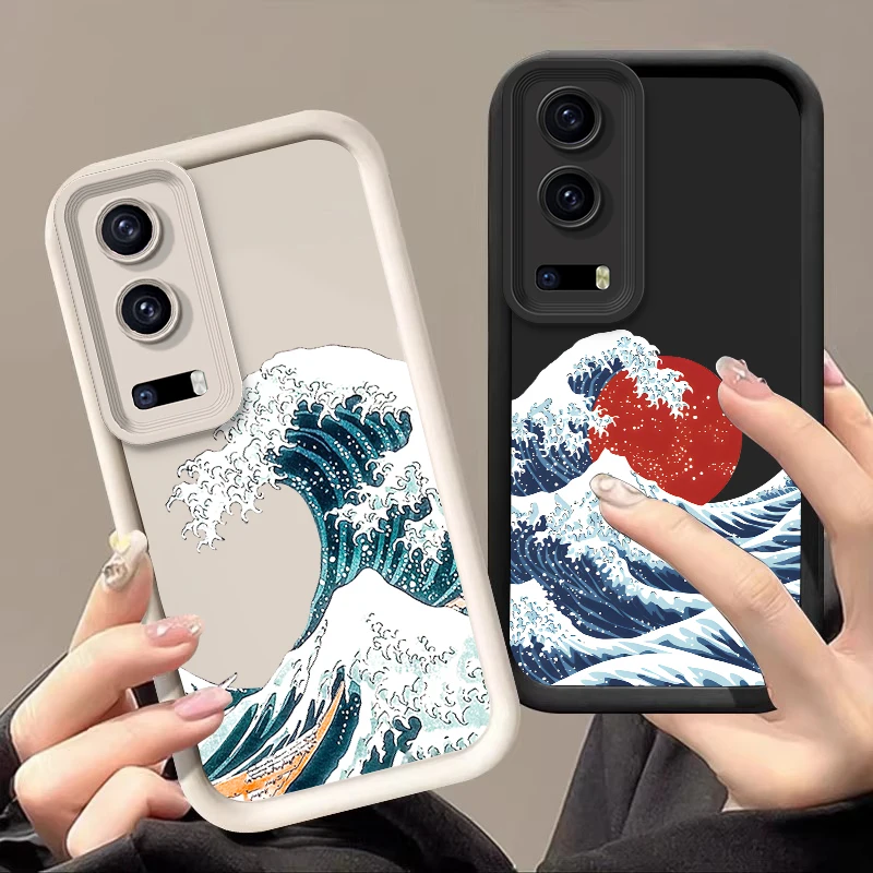 

Surfing waves For Vivo V40 SE V21 5G 11 30 Pro 23 29 40 Y72 76 50 36 16 Y15S 55 28 X100 80 Lite Soft Silicone Phone Case