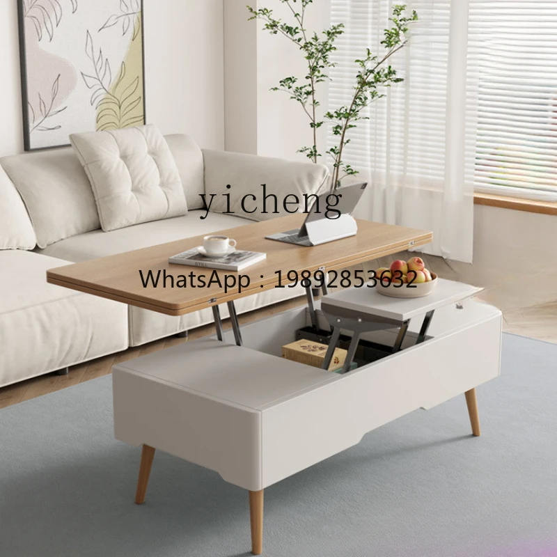 Table basse élévatrice A1, Table à manger multifonctionnelle à double usage, Table à thé pliante rétractable Simple pour la maison