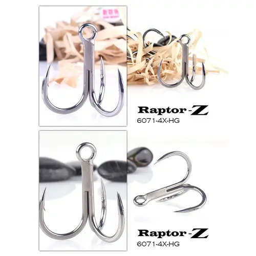 Imagen 2 del producto 5/6/7/8 Uds 4X anzuelos de pesca triples intensificadores anzuelos de púas súper afilados de acero al carbono anzuelo de ancla Triple de pesca antioxidante deportes