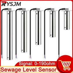 1pc 100mm - 550mm Sewage Level Sensor for 0-190ohm Water Sewage Level Gauge HTG Boat Car Accessories Fuel Float customized