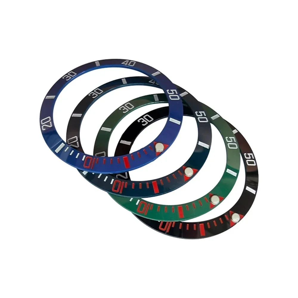 38 มม.30.6 มม.ฝาเฉียงดิจิตอลเซรามิค BEZEL นาฬิกาแหวนปากเปลี่ยนนาฬิกาผู้ชายอุปกรณ์เสริมใหม่ DIY