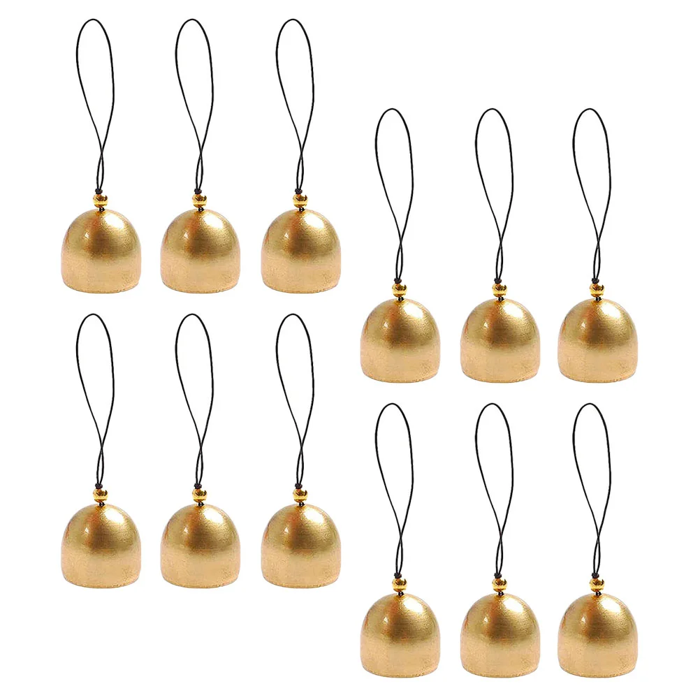 

12 Pcs The Bell Wall Hanging Bells Craft Small Gold Vintage Jingle Holiday Christmas Ornaments Trim DIY Tree Crafts