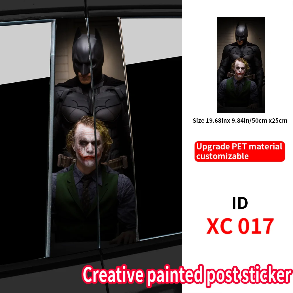 Adesivi per Auto Graffiti Joker Auto B-pillar decalcomania in vinile impermeabile Center Pillar Sticker Cover graffi accessori per la decorazione