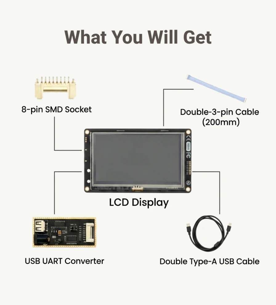 STONE I 3,5-10,4 Zoll HMI-Displaypanel TFT LCD ohne Touchscreen für RS485 Cortex A8 1GHz für Arduino 256M Flash-Speicher – Detail 17
