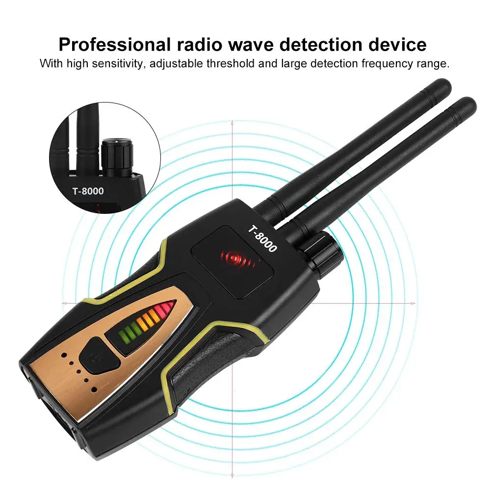 T8000 Anti-Spy Wireless RF Signal Detector GSM Audio Finder GPS Scan Detector