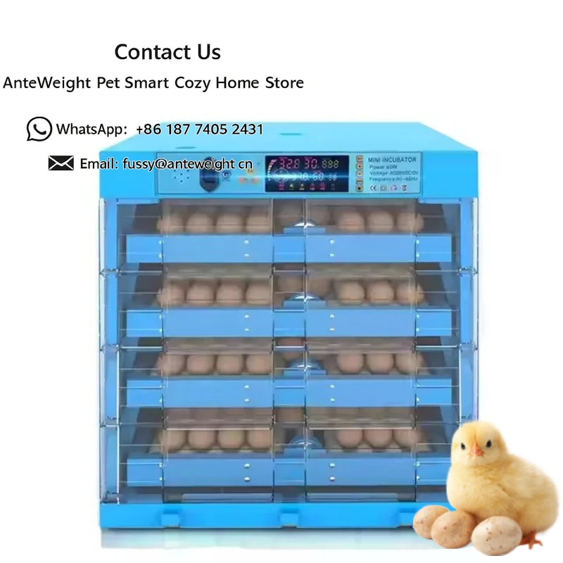 Home Use Full Automatic 64/128/192/256/320 Egg Incubator PP Material With Electric Motor Core For Chicken/Duck/Goose Hatching