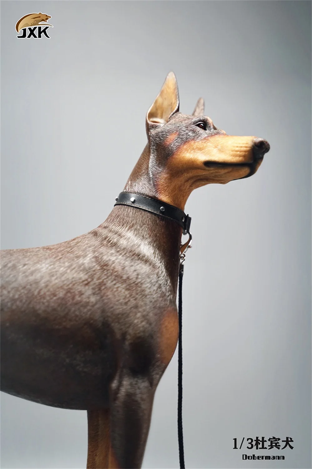 Scale 1/3 JXK X32102 Pet Doberman Dog Resine Material Head Can Be Moved Model For Action Scene Component