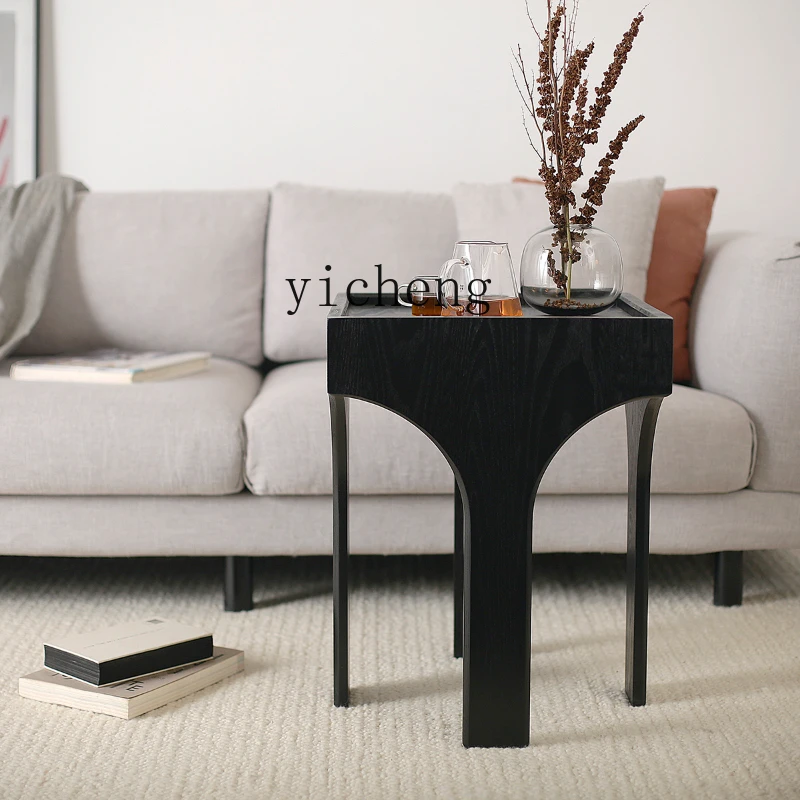 

zz side cabinet next to the sofa side cabinet corner table light luxury solid wood