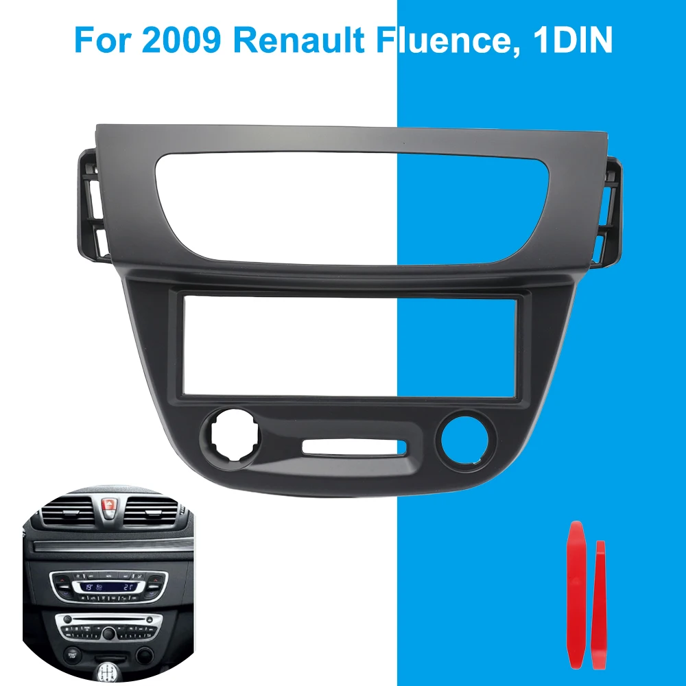 For Renault FLUENCE2009+ /Megane lll 2008+ 1DIN (Black) Radio CD GPS DVD Stereo CD Panel Dashboard Mount Trim Kit Frame