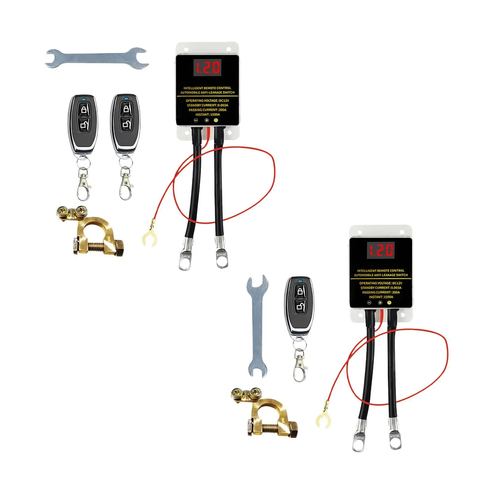 Automatic Cut/shut Off Switch 12V Vehicle Relay with Remote Control Kill Switch for Car for UTV Car Automotive Motorcycle