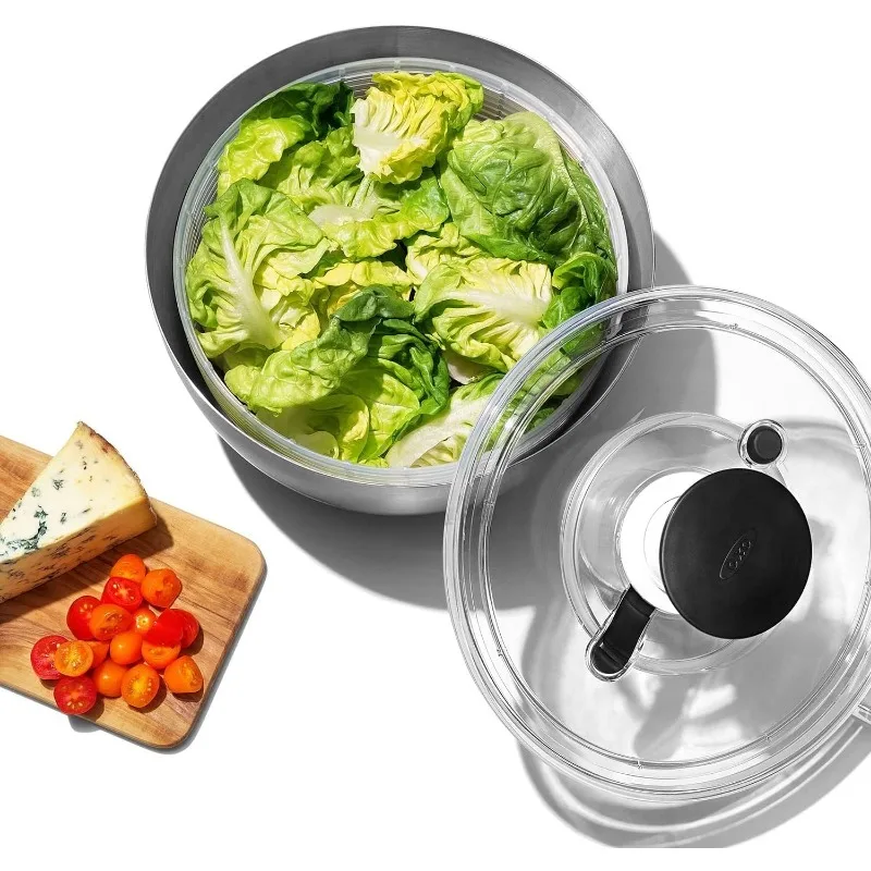 OXO Good Grips Stainless Steel Salad Spinner, 6.34 Qt.