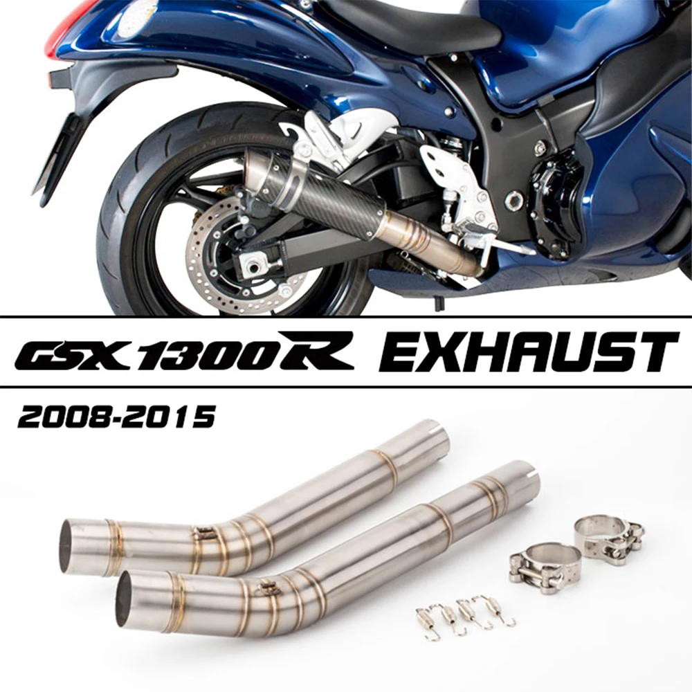 For Hayabusa GSX1300R GSXR1300 2008 - 2015 Motorcycle Exhaust Escape Modify Left Right Side Link Pipe Connect 51mm Muffer