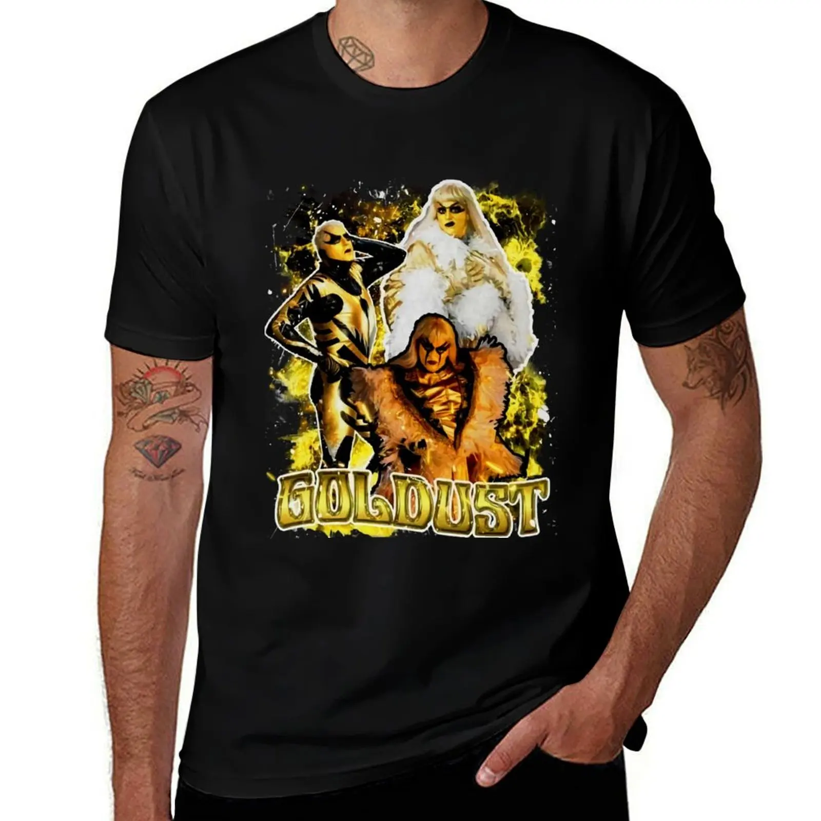 

Vintage Inspired Goldust Wwf Wrestling Tee T-Shirt anime t shirts for man t shirts cotton 100% man graphic t shirt T-Shirt