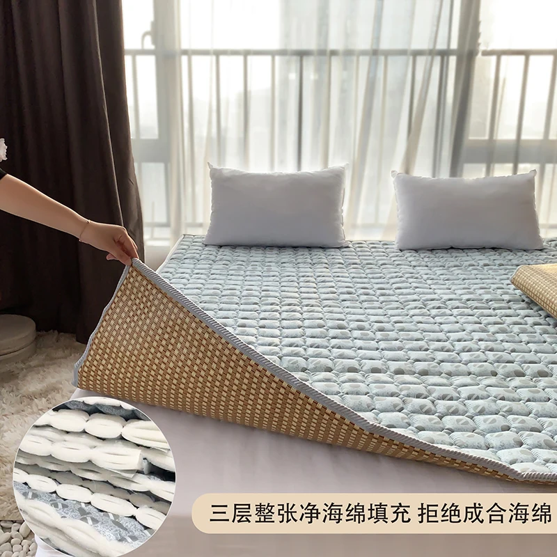 

Summer mattress,single person household winter and summer dual-purpose thin anti slip bed mat, quilt cushion, student dormitory