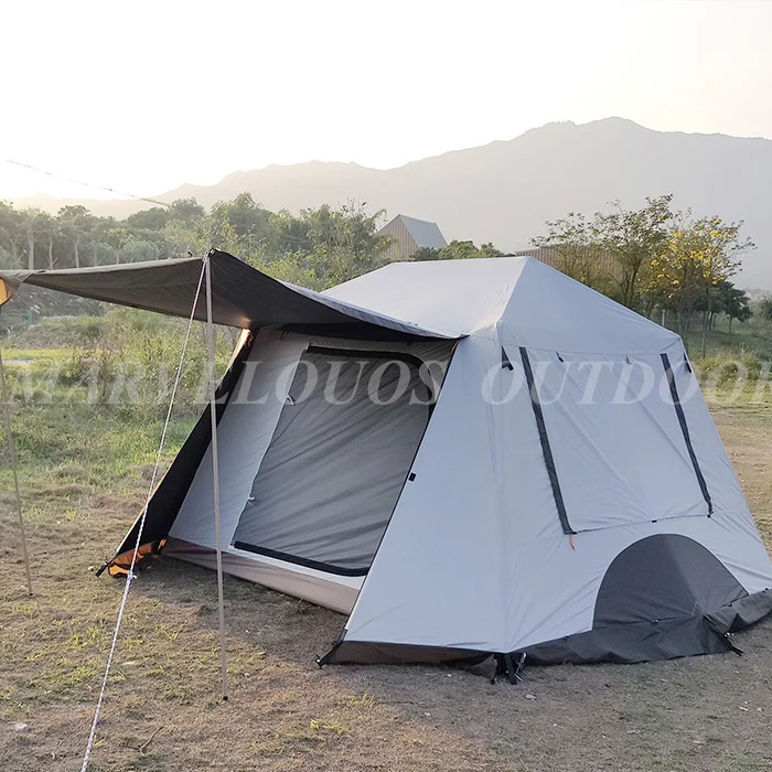 

Outdoor Camping Tent With One Rooms 1 Shelter Waterproof Extra Large Space 4-6 Persons Family Tent