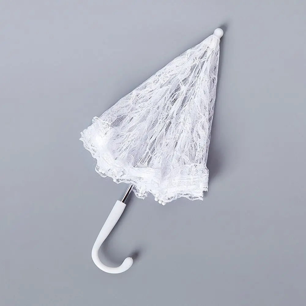 

Elegant Lace Women's Lace Umbrellas Hollowed Out Lolita Mini Bridal Umbrella Delicate Floral Patterns Bride Prop Umbrella