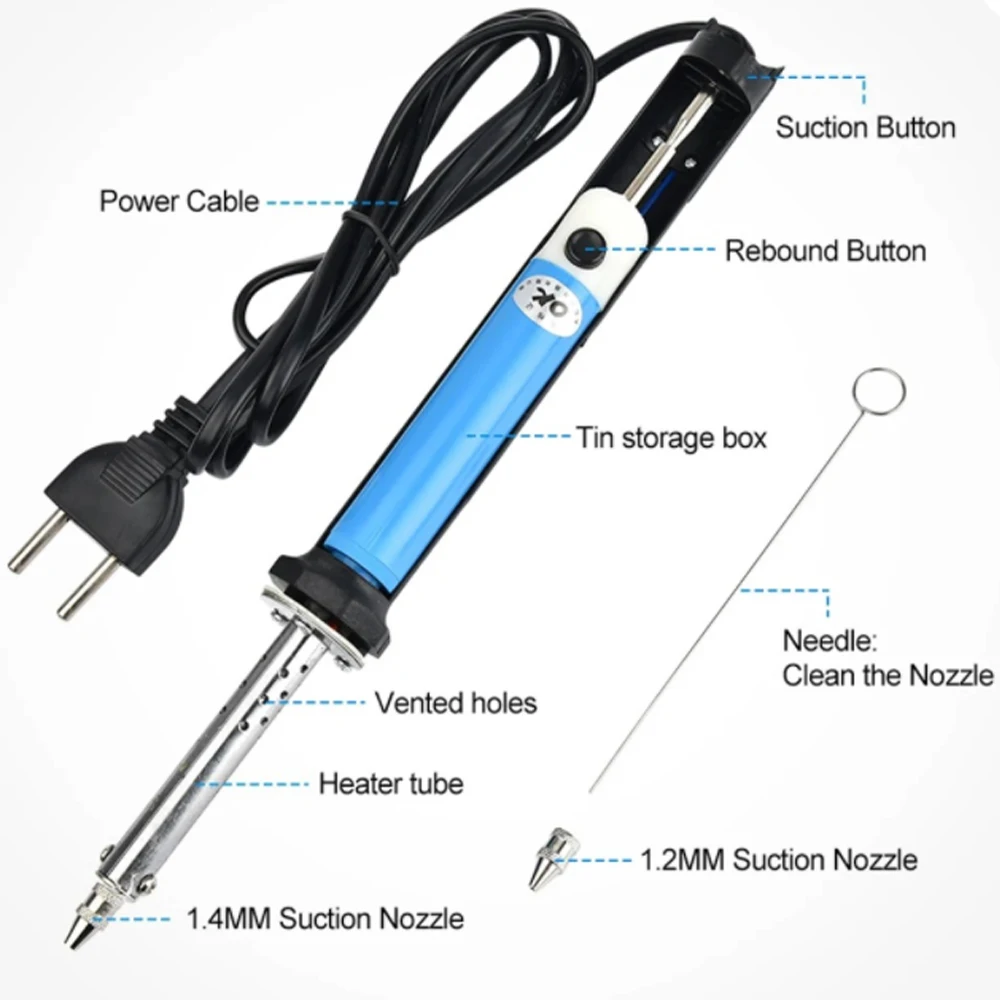 110V 220V 30W Electric Desoldering Iron Vacuum Suction Pump Gun Soldering Repair Soldering Repair Tool Solder Sucker Tool Kit