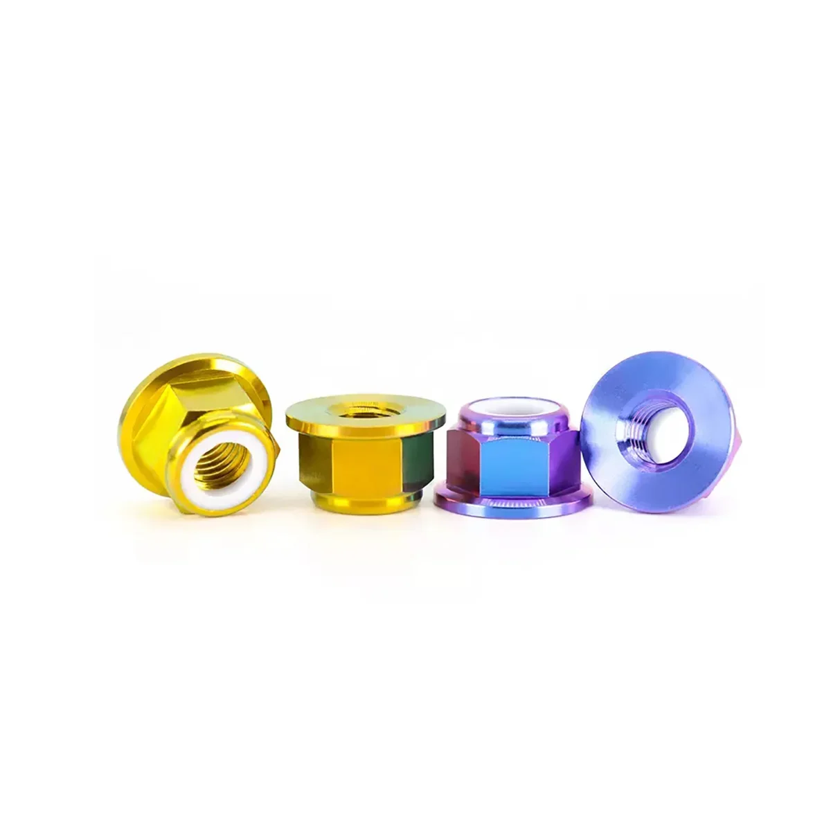Titanium Alloy Flange Nylon Lock Nut/Motorcycle Modification Fixing Nut M5M6M8M10M12