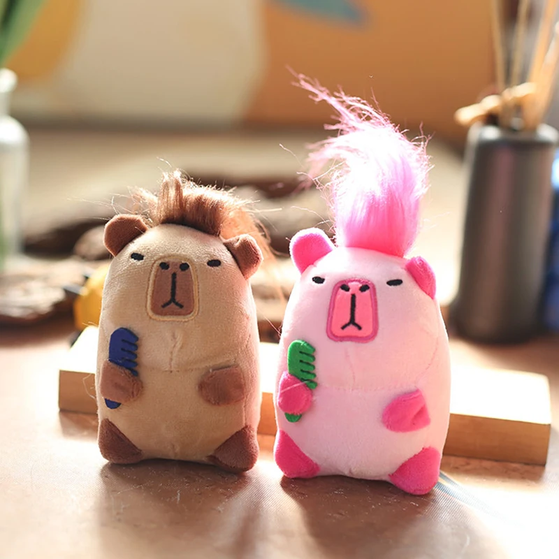 

Stylish Soft Capybara Plush Keychain Stuffed Animal Keyring Ornament Adorable Plush Bag Pendant Accessories For Children Gift