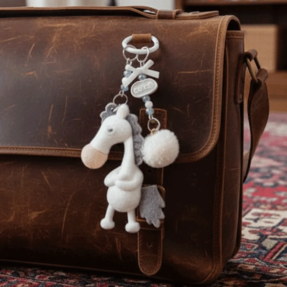 

Милый и элегантный брелок «Год Лошади», китайский новогодний зодиакальный кулон, очаровательный талисман-пони, подвеска для сумки, символ удачи