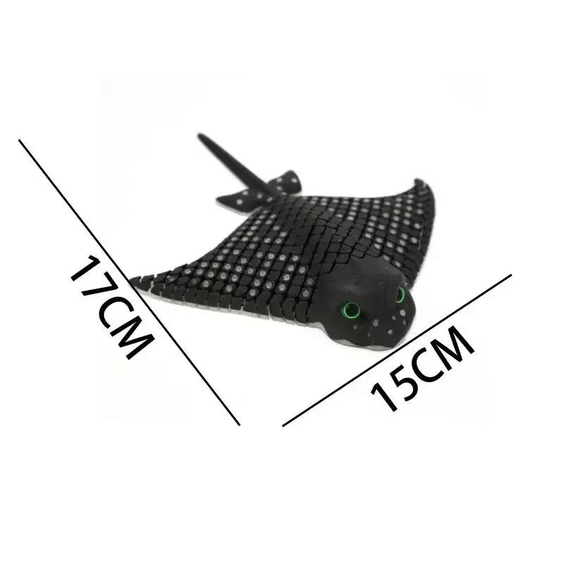 1 Stück Aquatisches Tier Bionische Desktop-Dekoration 3D-Gedrucktes Leuchtendes Mantarochen-Stachelrochen-Spielzeug Flexibles Meereslebewesen Geschenk – Detail 6