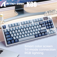 ATTACK SHARK K86 Customized Mechanical Keyboard Bluetooth/Wireless TFT Screen Display Hot-swap RGB Macro Gaming LAP/PC/OFFICE