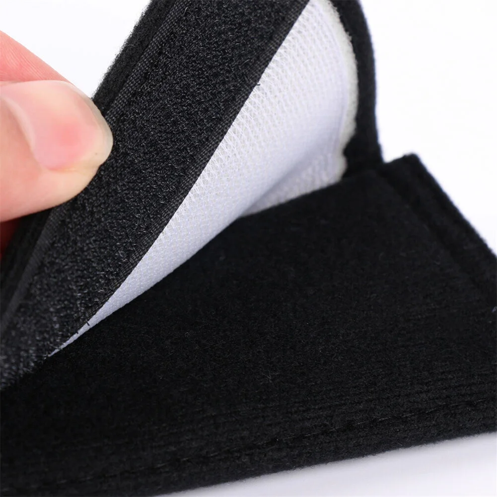

2x Black Safety Car Seat Belt Pads With Cover Cushion Shoulder Strap Short Plush Size Approx Length: 26cm/10.24inch
