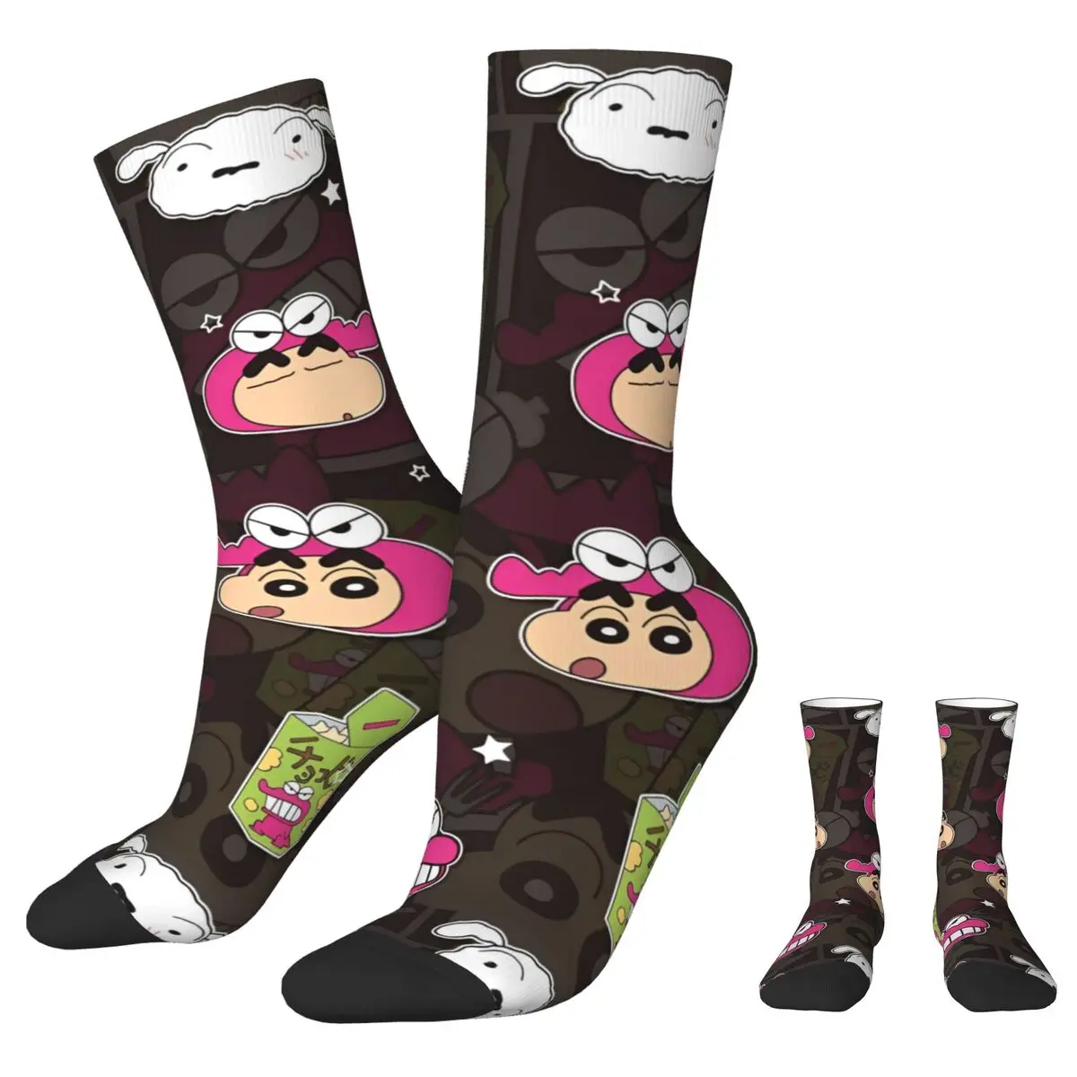 Crayon Shin-chan Chocobi Cookie Sock Male Men Socks Hip Hop Japan Anime Skateboard Women Stockings Spring Summer Autumn Winter