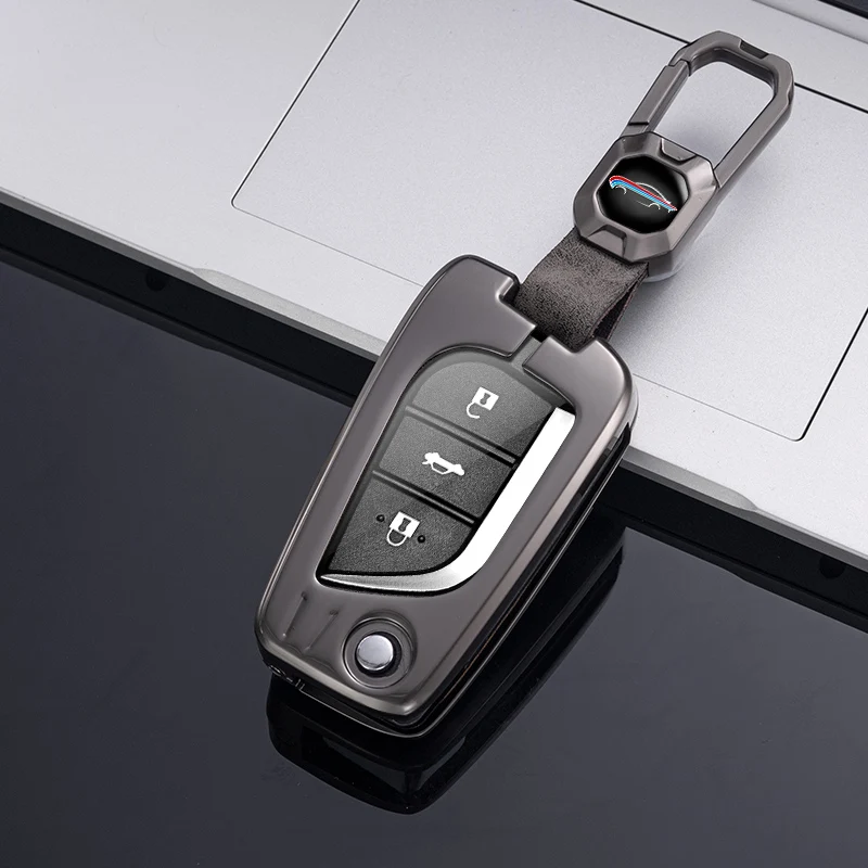 

For Toyota Auris Corolla Reiz Avensis Verso Yaris Aygo Rav4 Scion TC IM 2015 2016 Metal Zinc Car Remote Key Case Full Cover