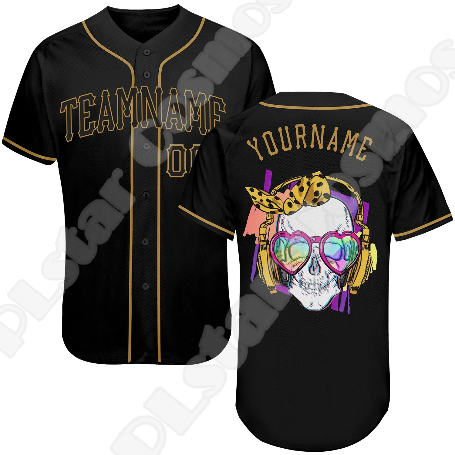 Custom Name Halloween Skull Dragon Graffiti Gradient Retro Tattoo 3DPrint Summer Casual Harajuku