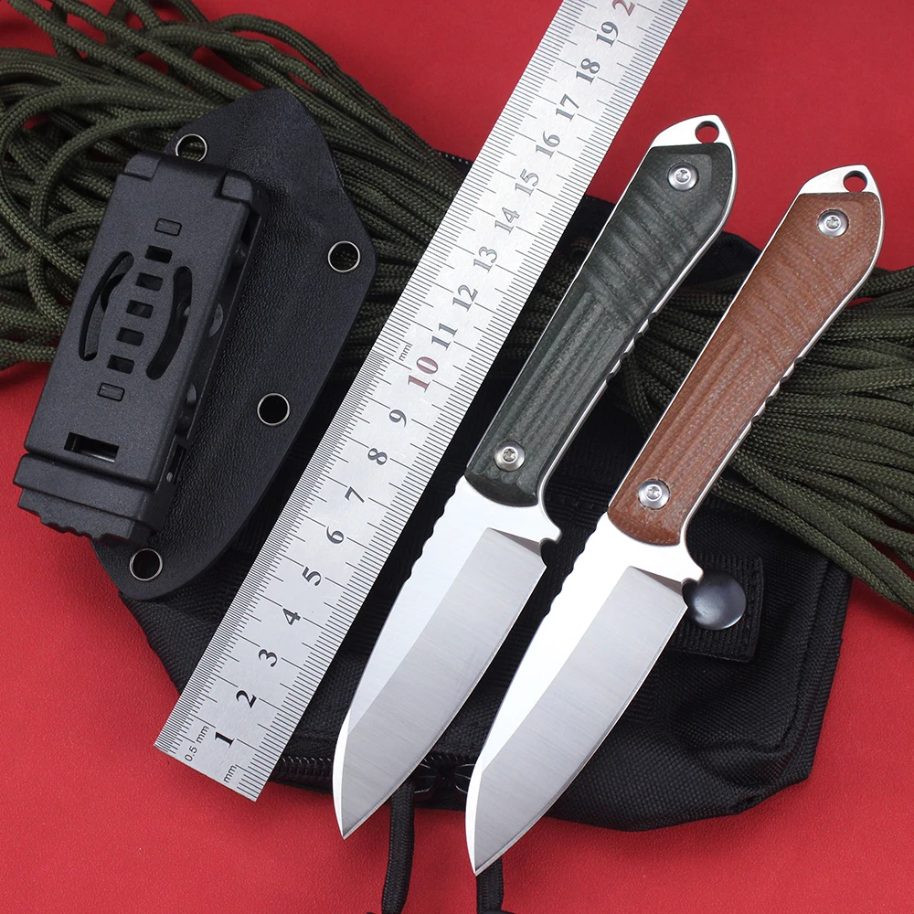 

Outdoor Camping Survival Fixed Blade Knife Micarta Handle High Hardness 14C28N Steel Knife EDC Multi Tool Utility Knives for Men