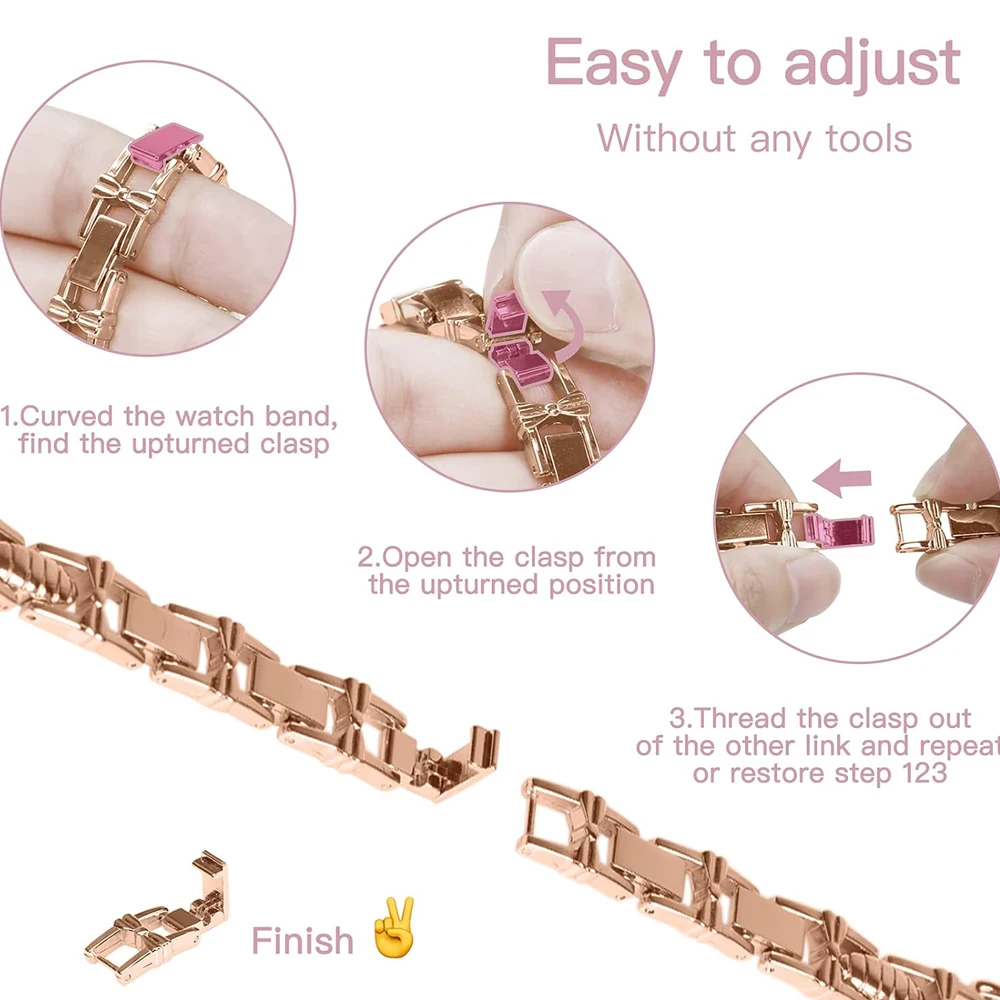 Bling straps for apple watch series 9 8 7 6 5 4 3 se 41mm 40mm 38mm 44mm 45mm 42mm band metal strap iwatch Ultra 2 49mm bracelet