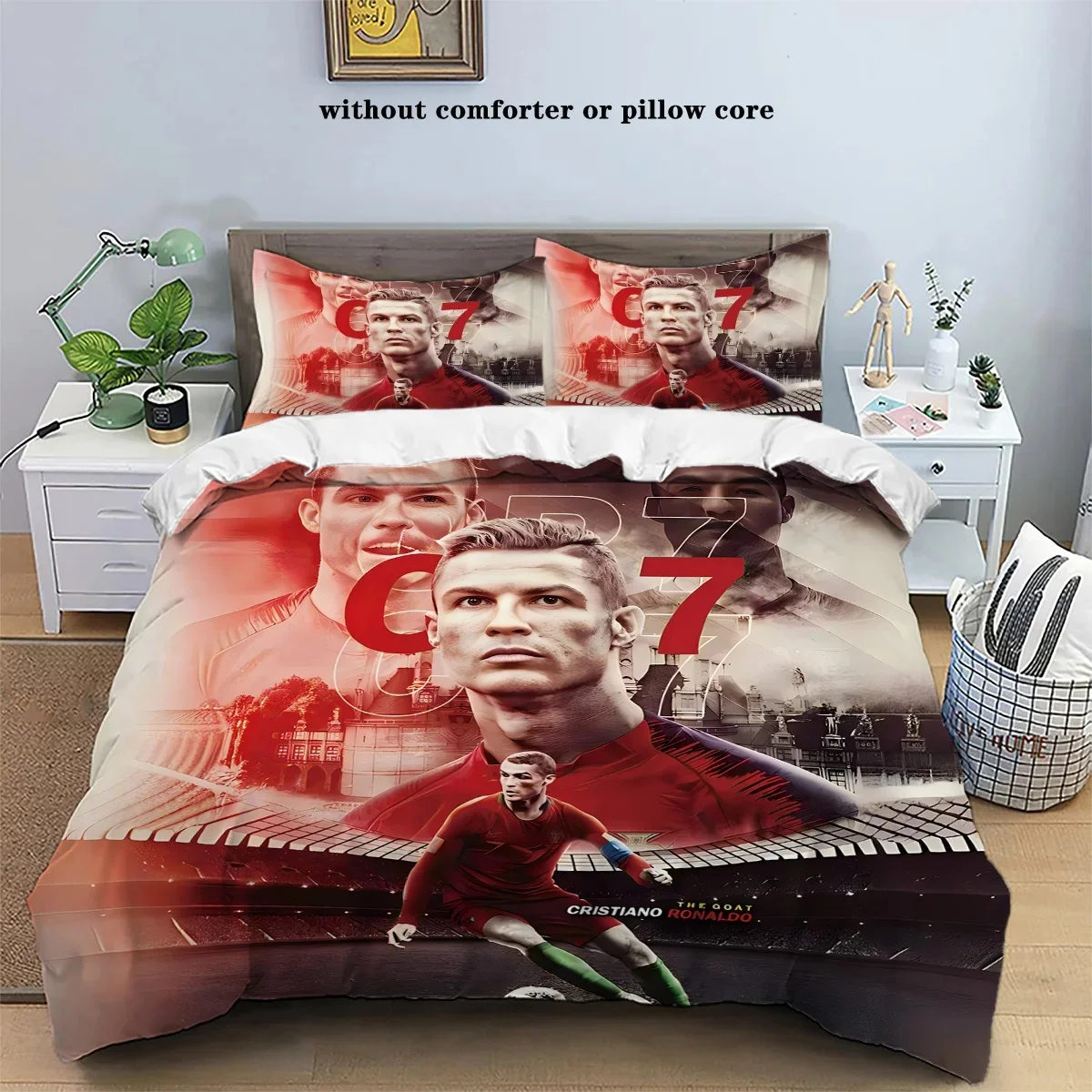 Cristiano-C Ronaldo-R Bedding Set World-Renowed Footballer 3D Printing Bed Linen Soccer Football Stars Boys Gift Duvet Cover Set