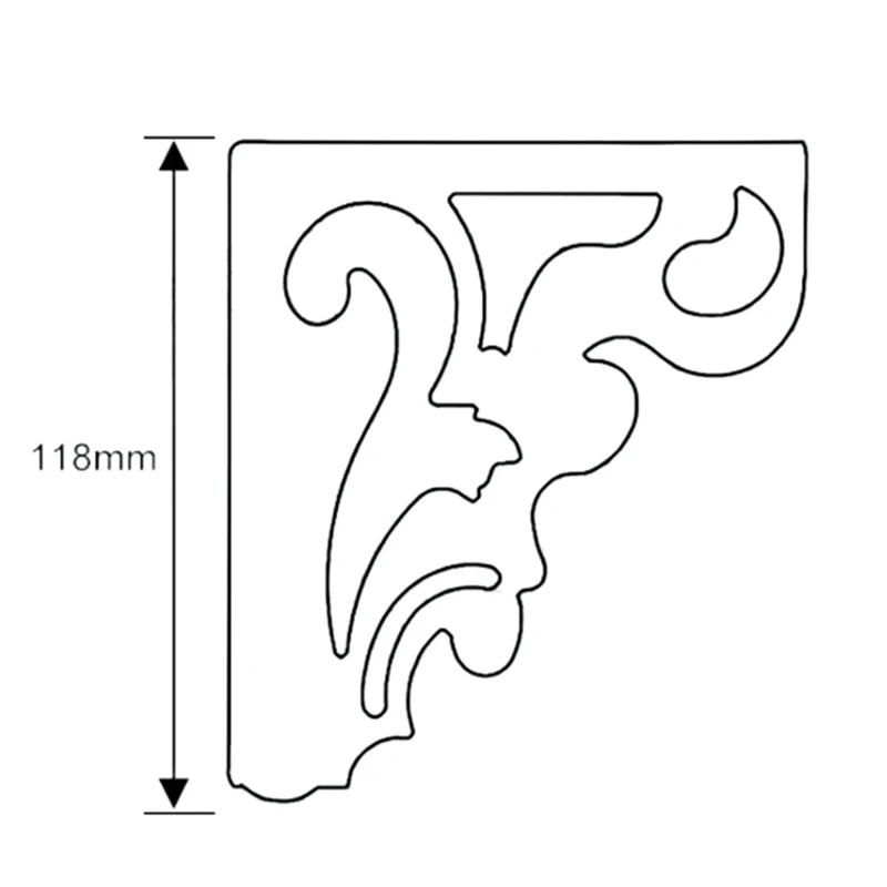 COFA-4Pcs/Set patas de muebles de Metal, pies huecos para sofá, silla, mesa, gabinete, cama, accesorios DIY, pies de muebles calados