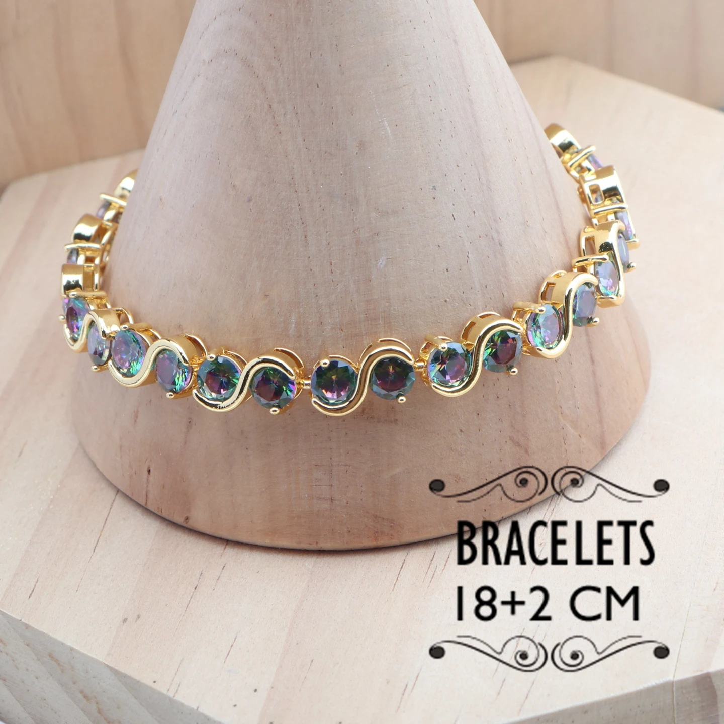 925 Silver Gold Color Jewelry Sets Magic Rainbow Zircon Bridal For Women Wedding Rings Bracelets Earrings Pendant Necklace Set