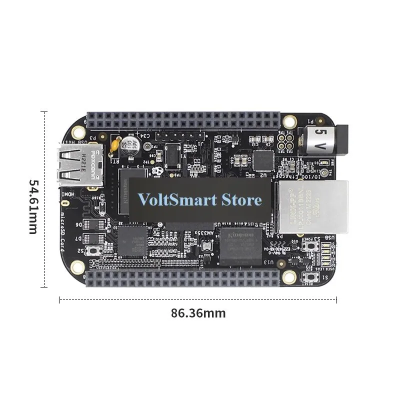 VoltSSpot Goods BeagleBone Black AM3358 ARM Cortex-A8 MCU, 4GB EMMCPlate