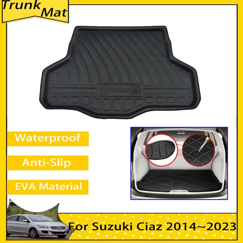 

Car Trunk Mats for Suzuki Ciaz VC Toyota Belta 2014~2023 Luggage Cargo Tray Protective Waterproof Boot Carpet 2016 Accsesories