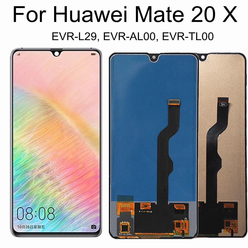 TFT LCD FOR Huawei Mate 20 X EVR-L29 EVR-AL00 TL00 LCD Display TOUCH Screen Replacement Accessories Assembly For Mate 20X LCD