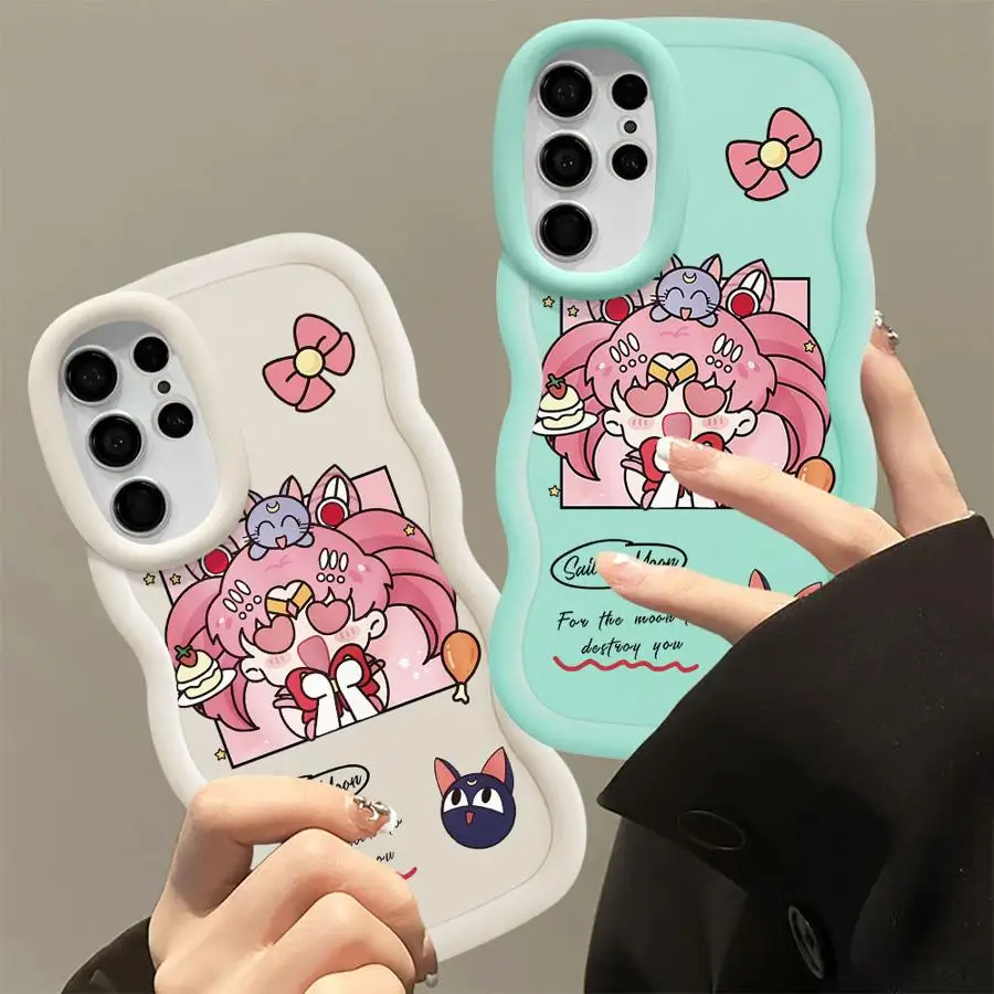 Case for Samsung Galaxy S26 S25+ S25 S22 Ultra S23 Plus S21 S24+ S20 FE S24 Soft Phone Cover Sailors Moons Anime