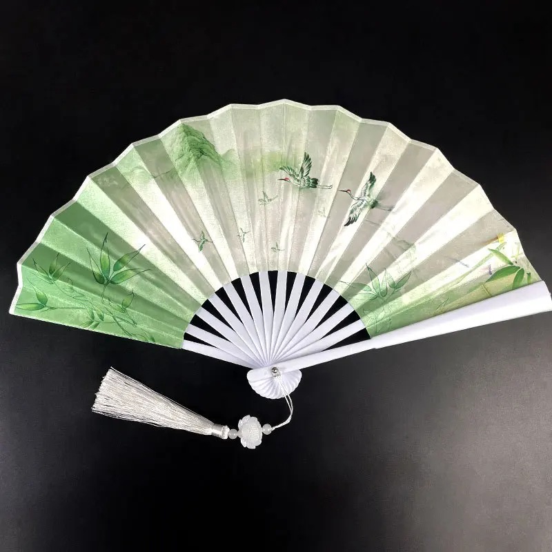 

Ancient Chinese style folding handheld fan, portable foldable hand fan