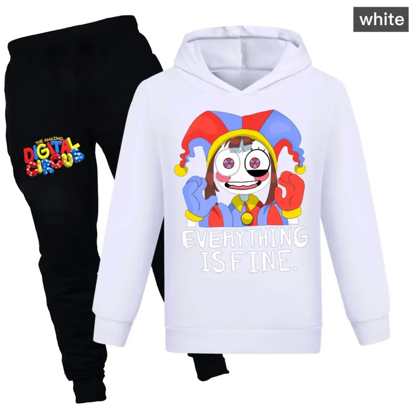 Kids The Amazing Digital Circus merch Clothing Suit Spring Autumn Boys Girls Clothes Kids Sport Hoodies Pants Set Tracksuits