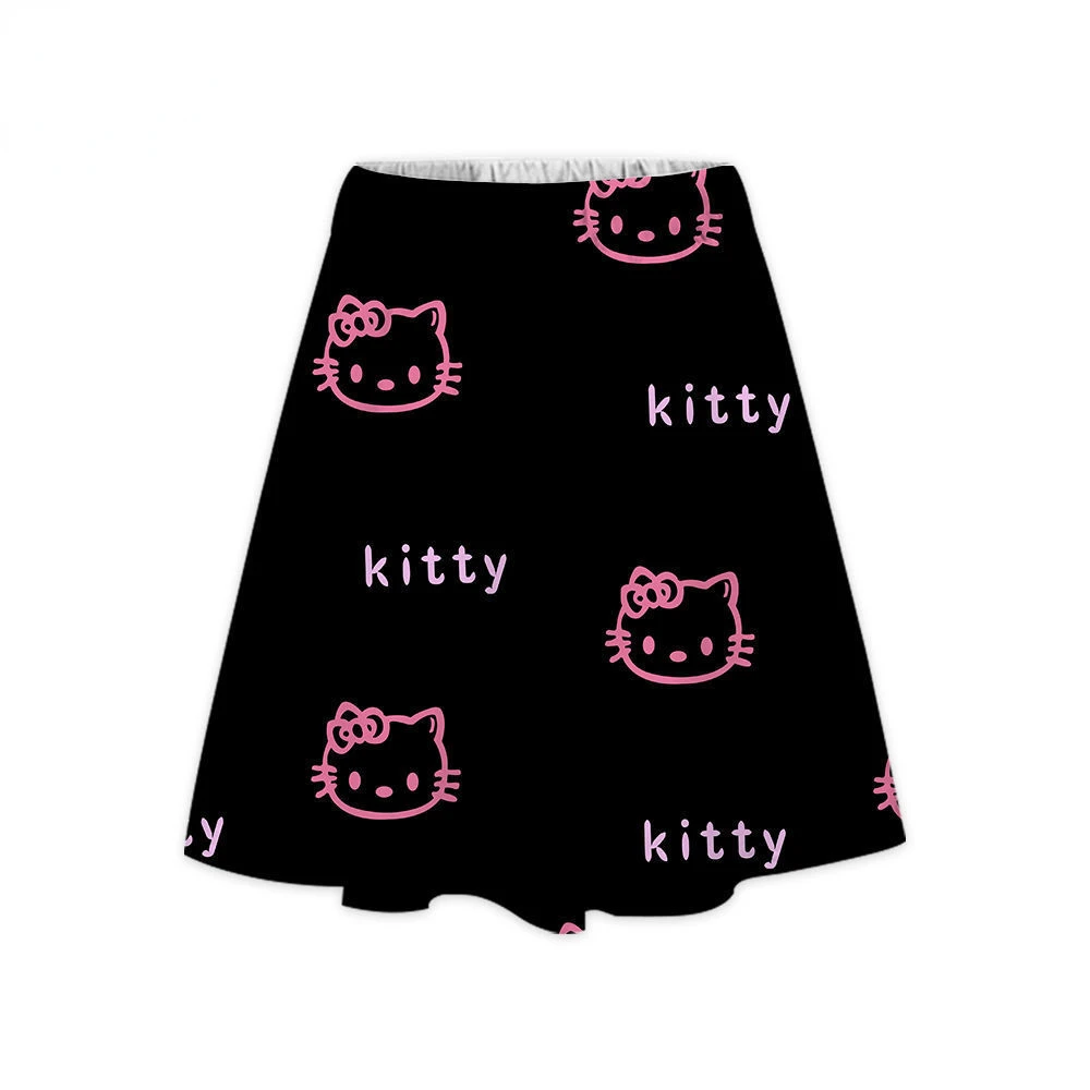 Sanrio-falda de Hello Kitty, minifalda de estilo japonés, Kawaii, Fairycore, corta, Steampunk, Harajuku, Y2k, novedad de verano
