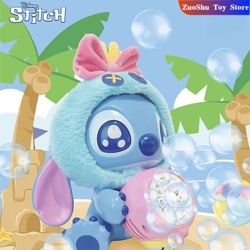 

Genuine Lilo & Stitch Bubble Gun Kids Toy Bubbles Machine Automatic Soap Blower With Light Outdoor Games Kid Birthday Gift