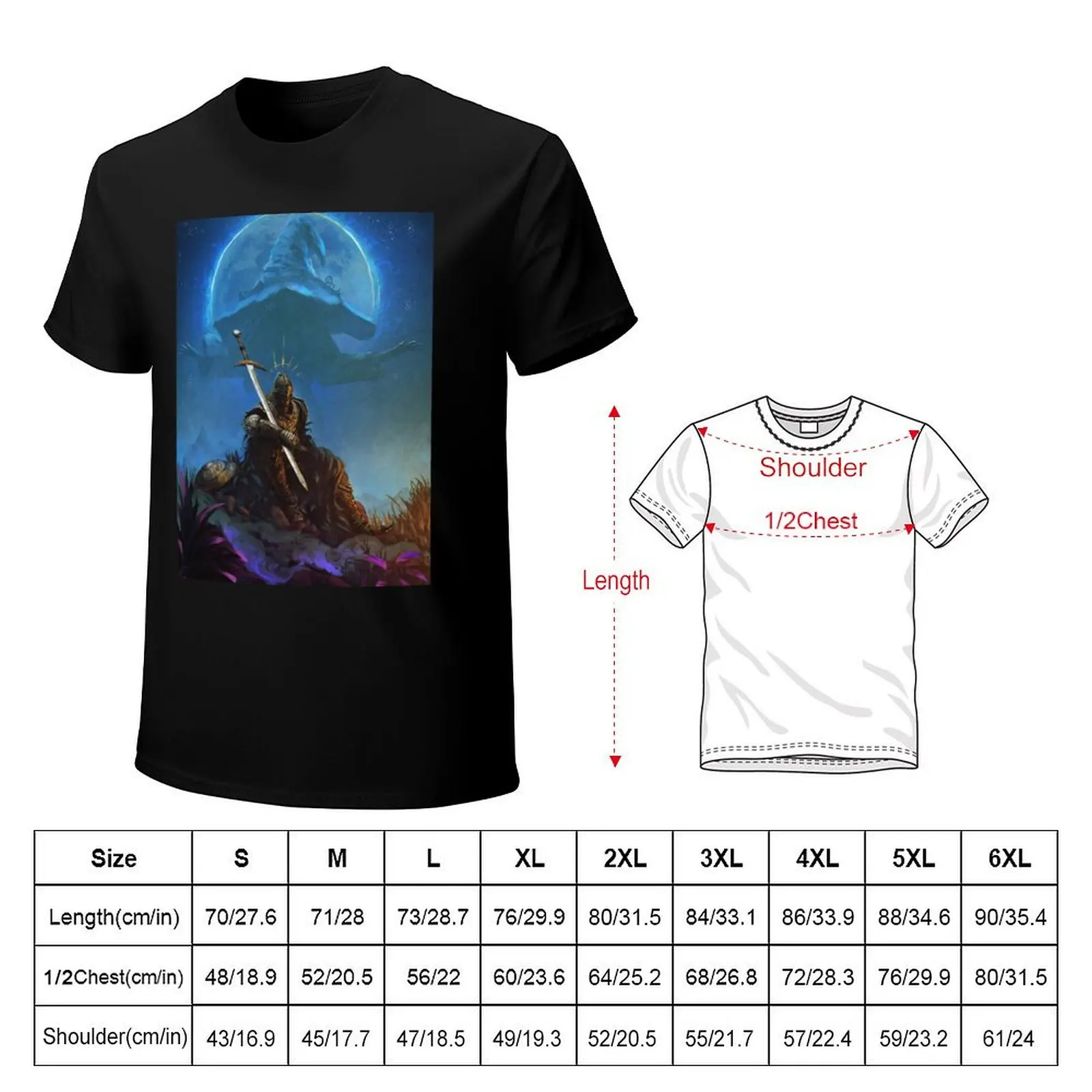 Pray the moon T-Shirt Casual All Match Tee Shirt for Men