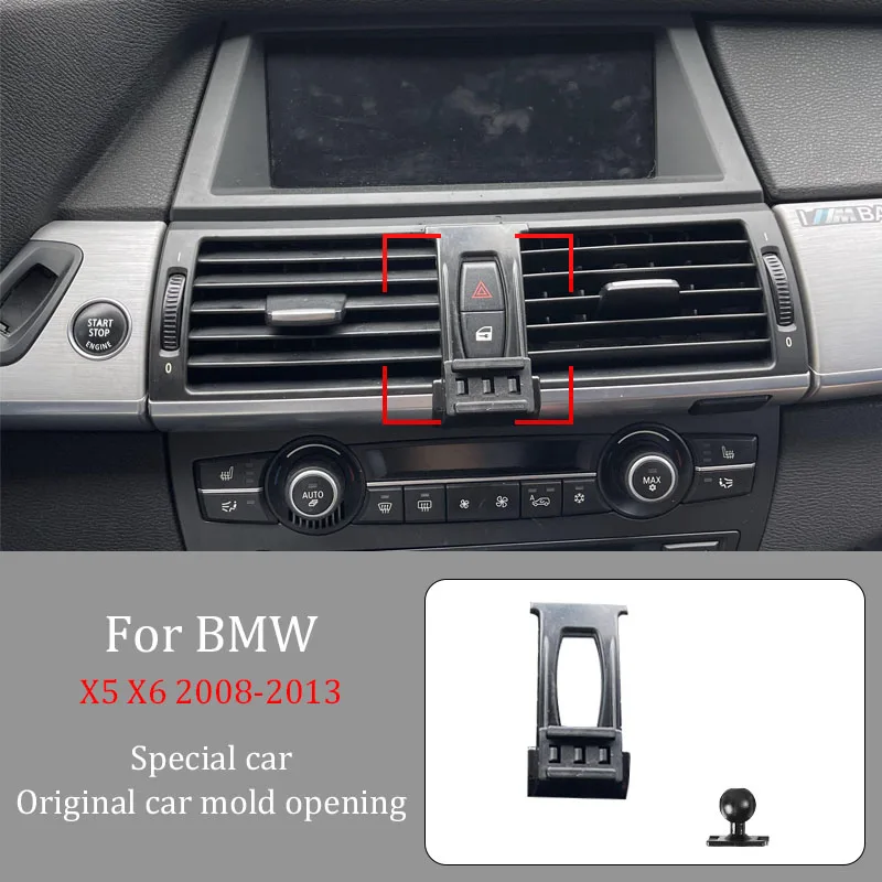 For BMW X5 X6 2008-2013  Car Infrared Induction Mobile Phone Wireless Charging Bracket DIY Custom Pattern Navigation Bracket