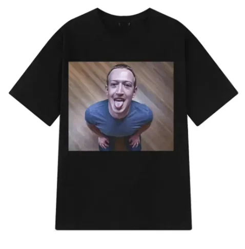 T Graphic T-shirt Streetwear Funny Bad Expression T-shirt Mark Zuckerberg Good Joke T-shirt Womens Short-sleeved T-shir Harajuku