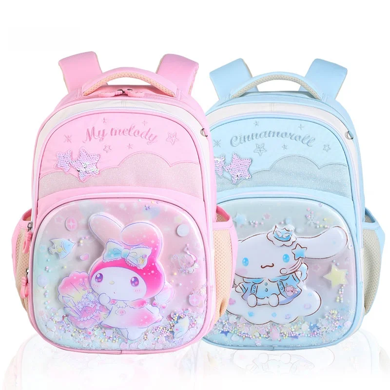 

MeiLetti Elementary School Girls Bapa ade 3 Load Reduction Spine Protection Cinnamon Dog Sandflow Children's Kawaii Do...