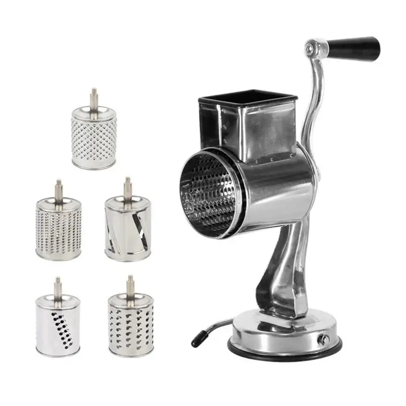 Vegetable Mill Grater With 5 Drums Vegetable Cutter Slicer Shredder Graters Potato Carrot Shredder Limited Time Offer