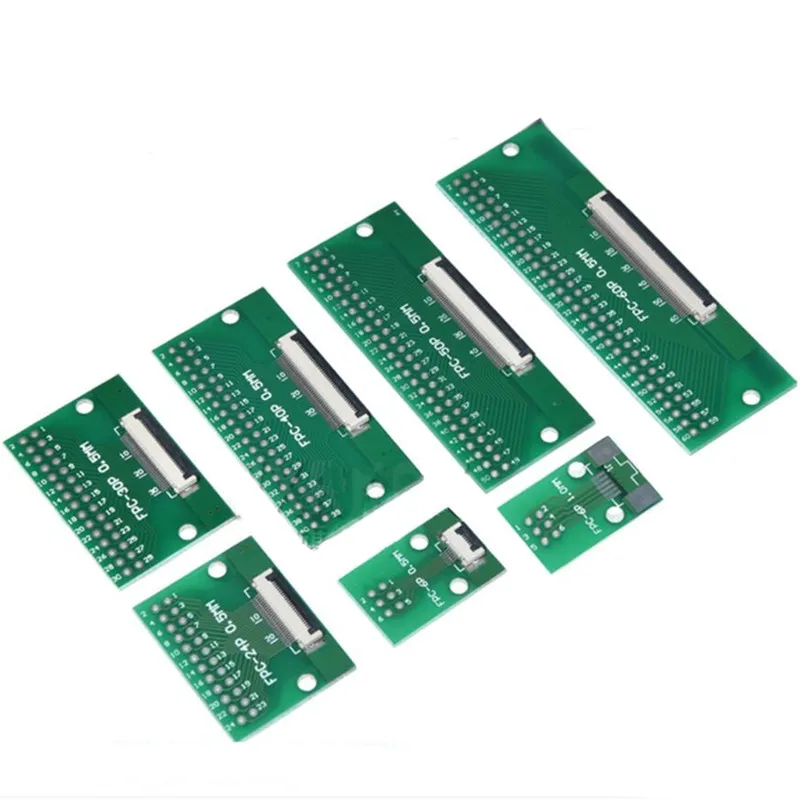 FPC/FFC adapter board 0.5/1.0MM to 2.54MM Soldered connector 5/6/8/10/12/14/16/20/26/3040/45/50/60 Pin